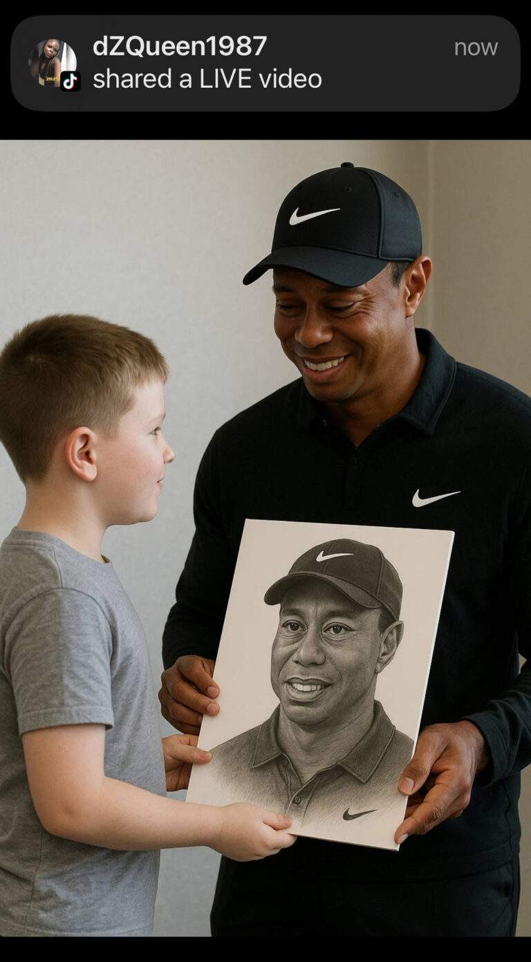 Just in:😯Tiger Woods Announces Substantial Gift to Young Fan for Remarkable Pencil Portrait.