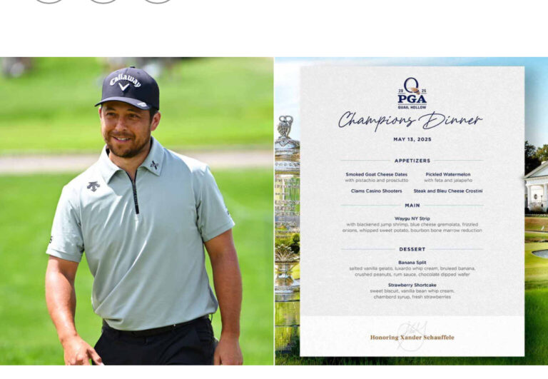 SHOCKING 😳 Xander Schauffele unveils pricey PGA Champions Dinner menu