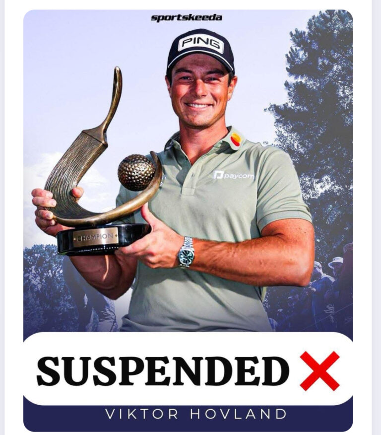 DETAILS OF VIKTOR HOVLAND’S RULE VIOLATIONS AND CHEATING SCANDAL AT VALSPAR CHAMPIONSHIP THAT LED TO HIS SUSPENSION FROM ALL PGA TOUR EVENTS, INCLUDING THE MASTERS TOURNAMENT