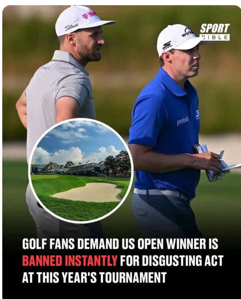 Golf fans demand US Open winner is banned instantly for disgusting act at this year’s tournament.